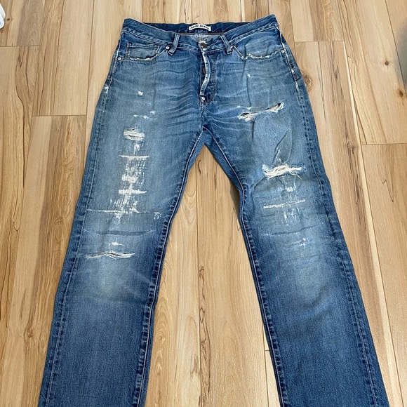 ACNE Moc Hurry ripped straight jeans size 30/32 - Picture 3 of 13